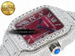 Santos De 40mm TWF 1:1 Best Edition Red Dial SS/SS Dia/Rmn A2824 - Görsel 6