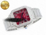 Santos De 40mm TWF 1:1 Best Edition Red Dial SS/SS Dia/Rmn A2824 - Görsel 8