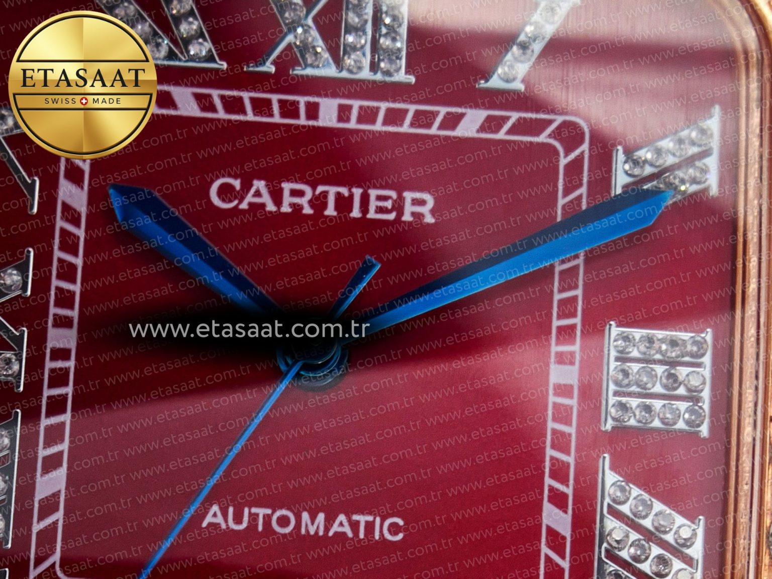 Santos De 40mm TWF 1:1 Best Edition Red Diamond Dial SS/RG Dia/Rmn A2824 - Görsel 10