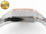 Santos De 40mm TWF 1:1 Best Edition Red Diamond Dial SS/RG Dia/Rmn A2824 - Görsel 13