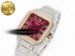 Cartier Santos De Red Diamond A2824 - Görsel 2