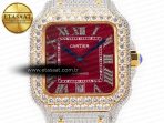 Cartier Santos De Red Diamond A2824 - Görsel 4