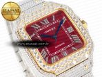 Cartier Santos De Red Diamond A2824 - Görsel 5