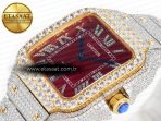 Cartier Santos De Red Diamond A2824 - Görsel 6