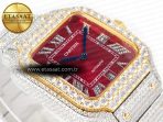 Cartier Santos De Red Diamond A2824 - Görsel 7