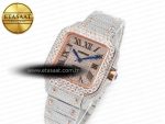 Santos De 40mm TWF 1:1 Best Edition RG Diamond Dial SS/RG Dia/Rmn A2824