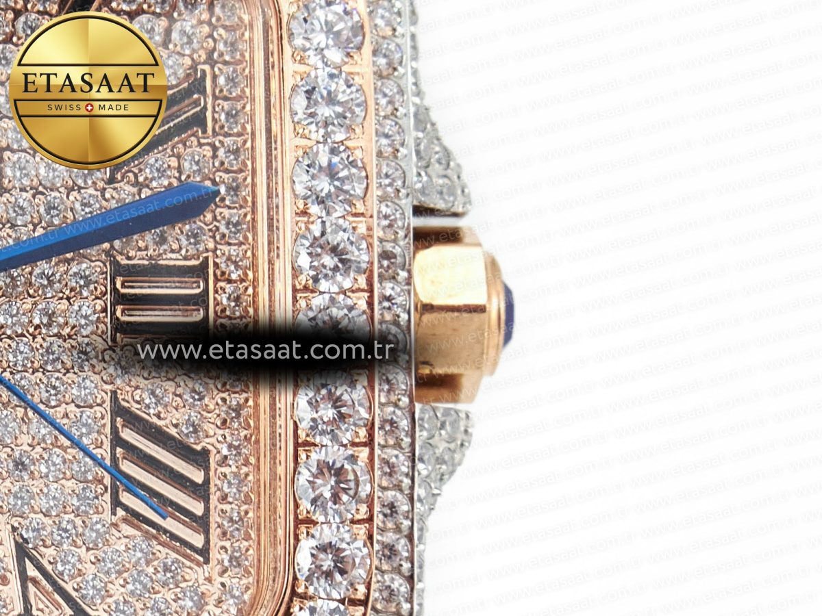Santos De 40mm TWF 1:1 Best Edition RG Diamond Dial SS/RG Dia/Rmn A2824 - Görsel 11