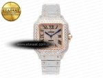 Santos De 40mm TWF 1:1 Best Edition RG Diamond Dial SS/RG Dia/Rmn A2824 - Görsel 3