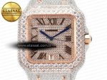 Santos De 40mm TWF 1:1 Best Edition RG Diamond Dial SS/RG Dia/Rmn A2824 - Görsel 4