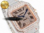 Santos De 40mm TWF 1:1 Best Edition RG Diamond Dial SS/RG Dia/Rmn A2824 - Görsel 5