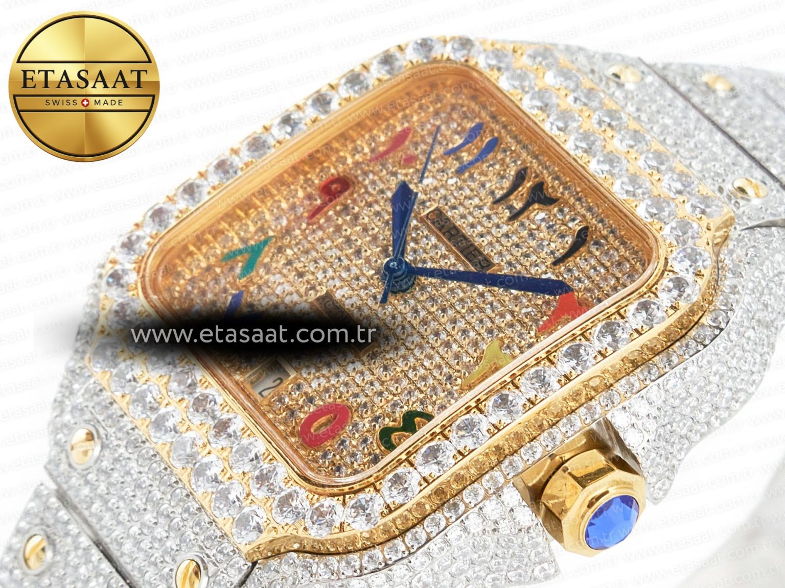 Santos De 40mm TWF 1:1 Best Edition RG Diamond Dial SS/YG A2824 - Görsel 6