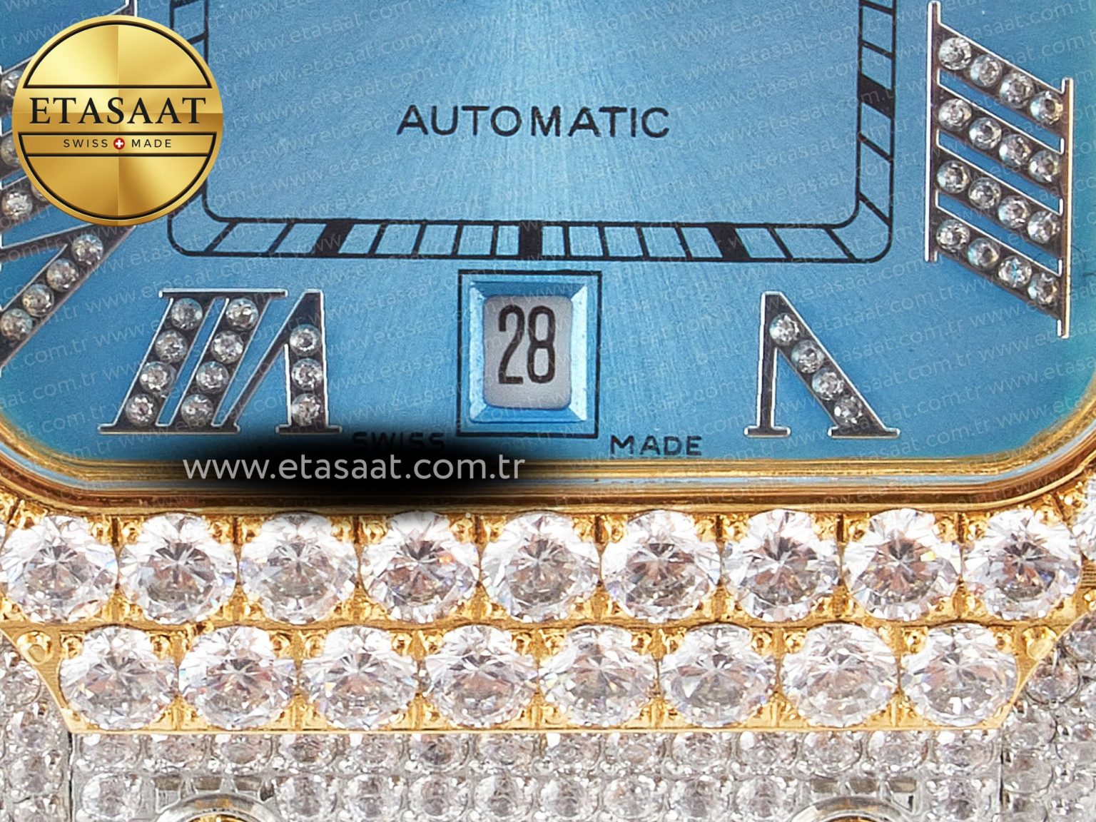 Santos De 40mm TWF 1:1 Best Edition RG Diamond Dial SS/YG Dia/Rmn A2824 - Görsel 12