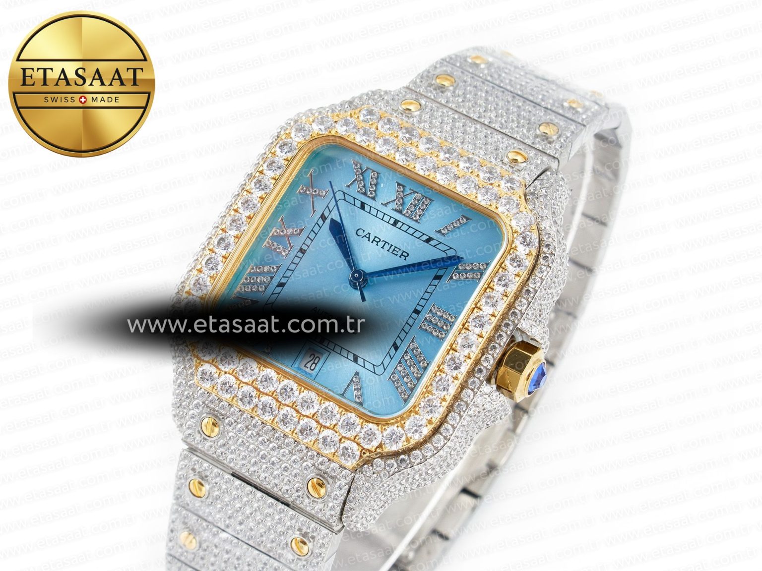 Santos De 40mm TWF 1:1 Best Edition RG Diamond Dial SS/YG Dia/Rmn A2824 - Görsel 2