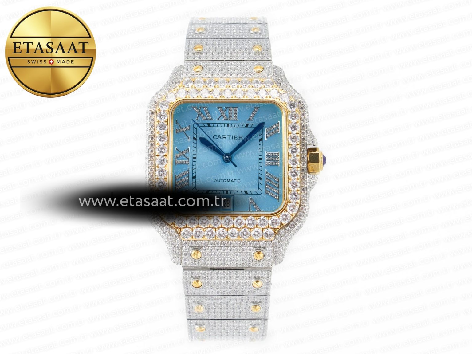 Santos De 40mm TWF 1:1 Best Edition RG Diamond Dial SS/YG Dia/Rmn A2824 - Görsel 3
