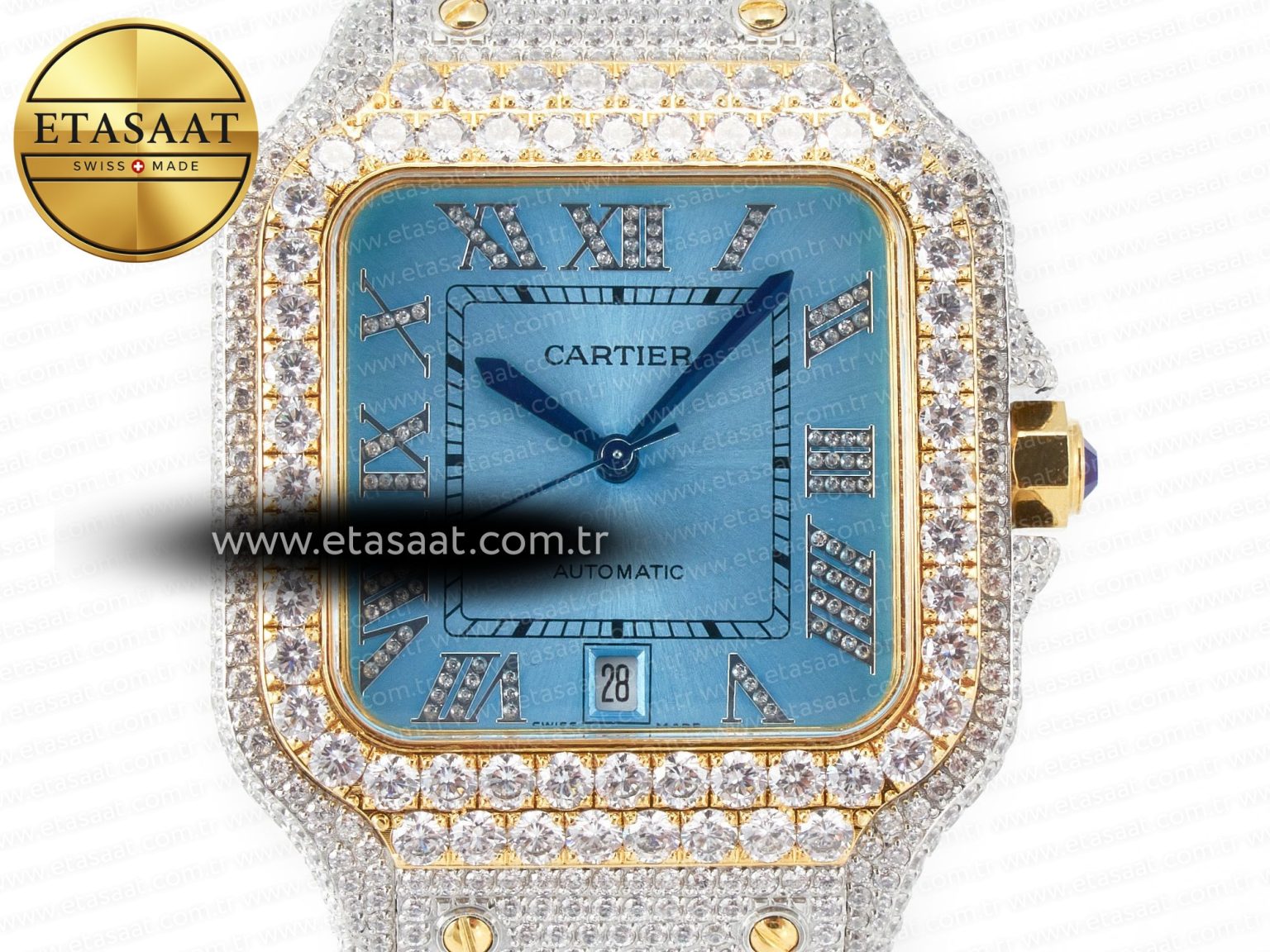 Santos De 40mm TWF 1:1 Best Edition RG Diamond Dial SS/YG Dia/Rmn A2824 - Görsel 4