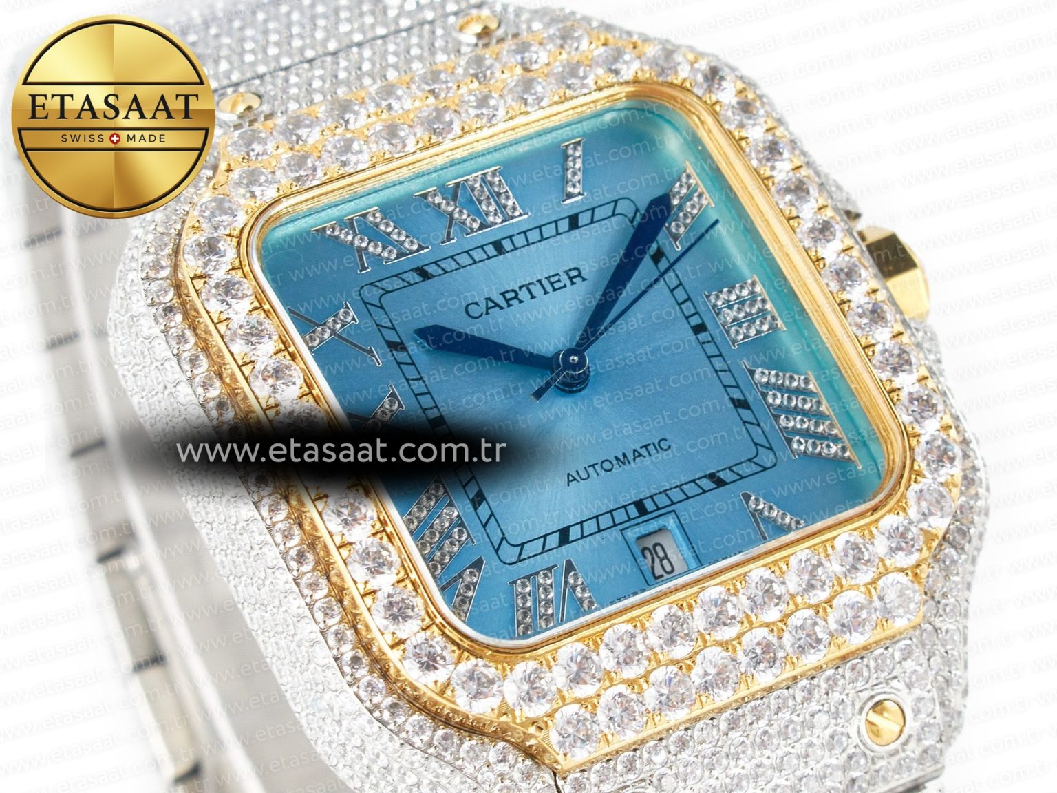 Santos De 40mm TWF 1:1 Best Edition RG Diamond Dial SS/YG Dia/Rmn A2824 - Görsel 5