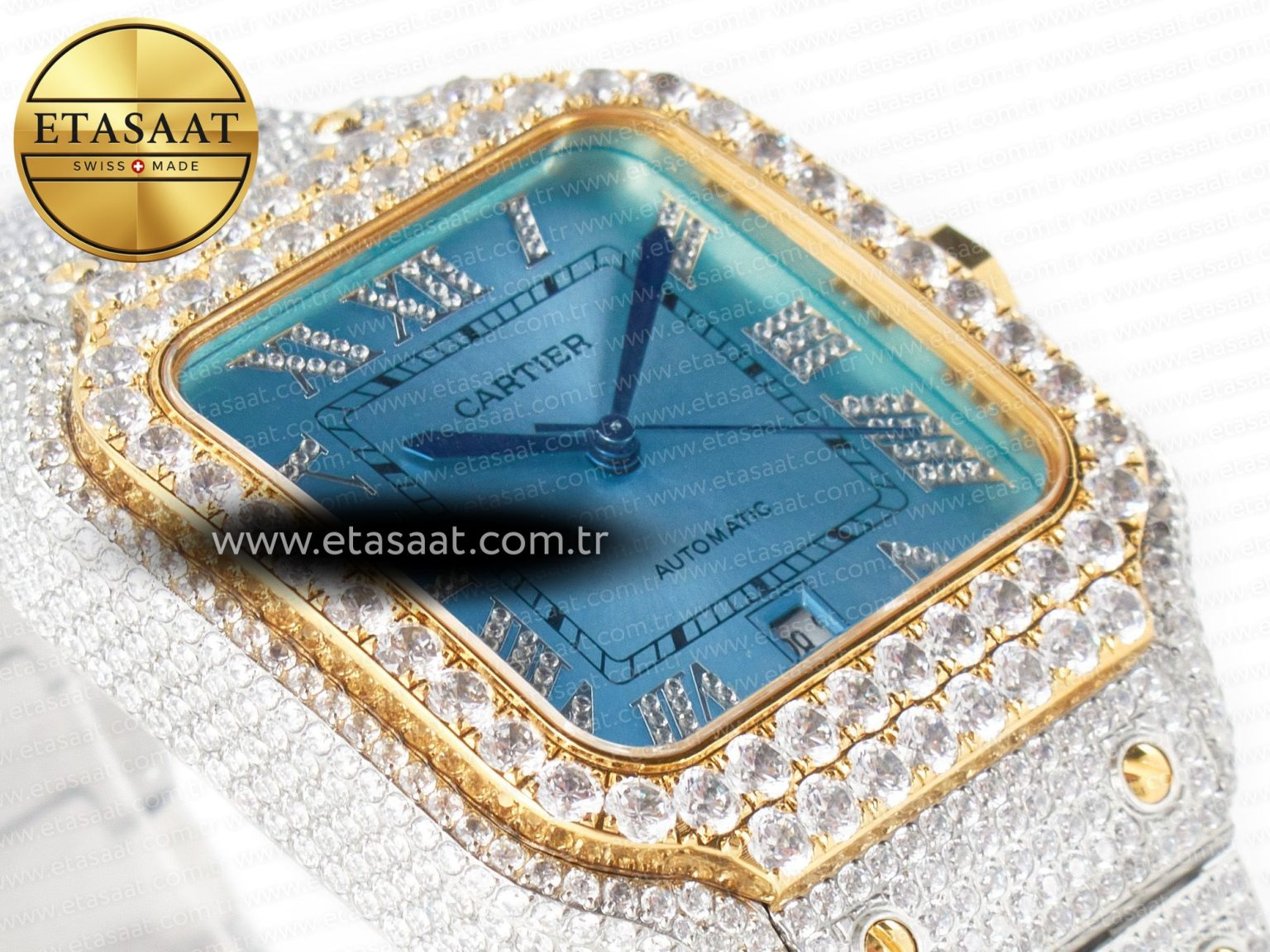 Santos De 40mm TWF 1:1 Best Edition RG Diamond Dial SS/YG Dia/Rmn A2824 - Görsel 7