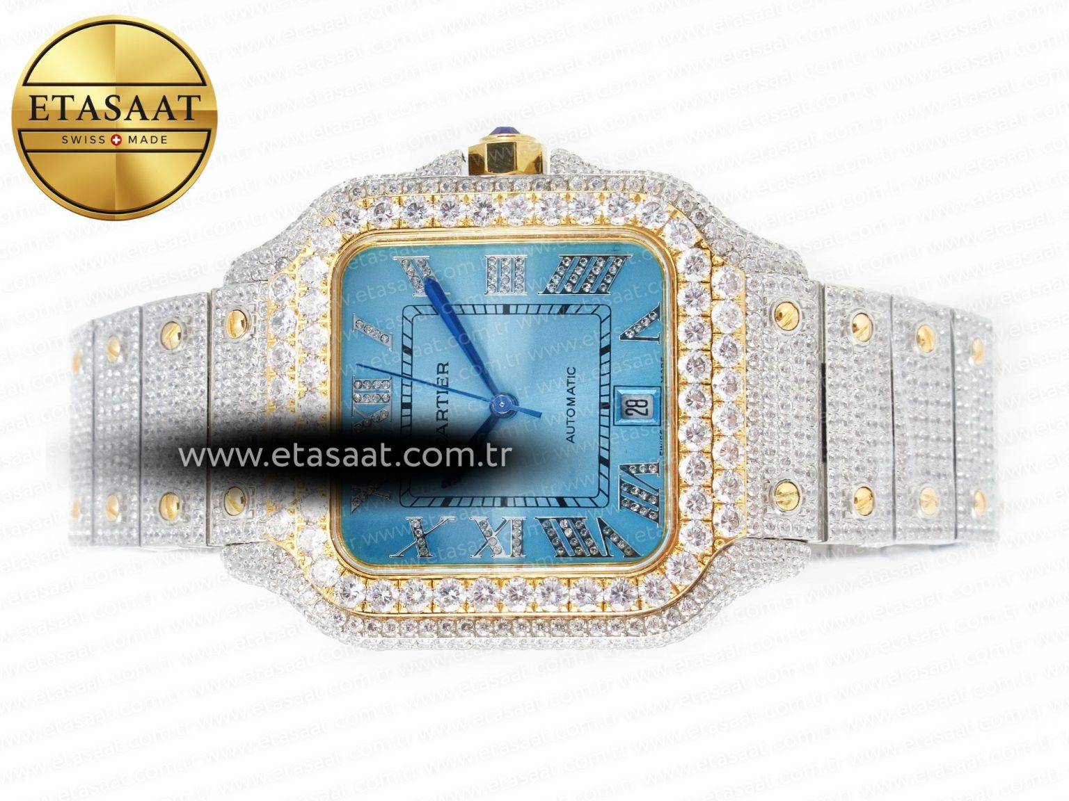 Santos De 40mm TWF 1:1 Best Edition RG Diamond Dial SS/YG Dia/Rmn A2824 - Görsel 9