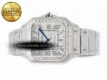 Santos De 40mm TWF 1:1 Best Edition White Dial SS/SS Dia/Rmn A2824 - Görsel 9