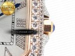 Santos De 40mm TWF 1:1 Best Edition White Diamond Dial SS/RG Dia/Rmn A2824 - Görsel 12