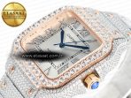 Santos De 40mm TWF 1:1 Best Edition White Diamond Dial SS/RG Dia/Rmn A2824 - Görsel 6