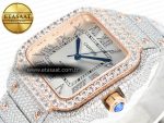 Santos De 40mm TWF 1:1 Best Edition White Diamond Dial SS/RG Dia/Rmn A2824 - Görsel 6