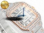 Santos De 40mm TWF 1:1 Best Edition White Diamond Dial SS/RG Dia/Rmn A2824 - Görsel 7