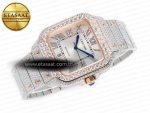 Santos De 40mm TWF 1:1 Best Edition White Diamond Dial SS/RG Dia/Rmn A2824 - Görsel 8