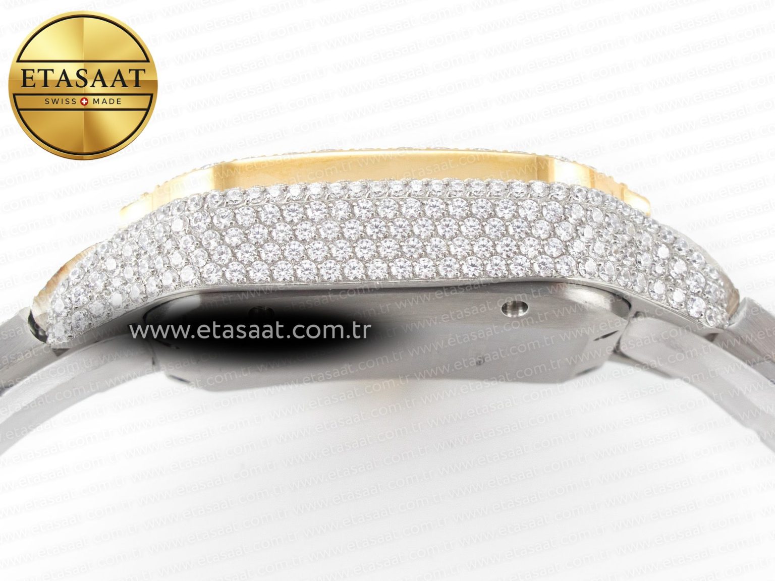 Santos De 40mm TWF 1:1 Best Edition White Diamond Dial SS/YG Dia/Rmn A2824 - Görsel 10
