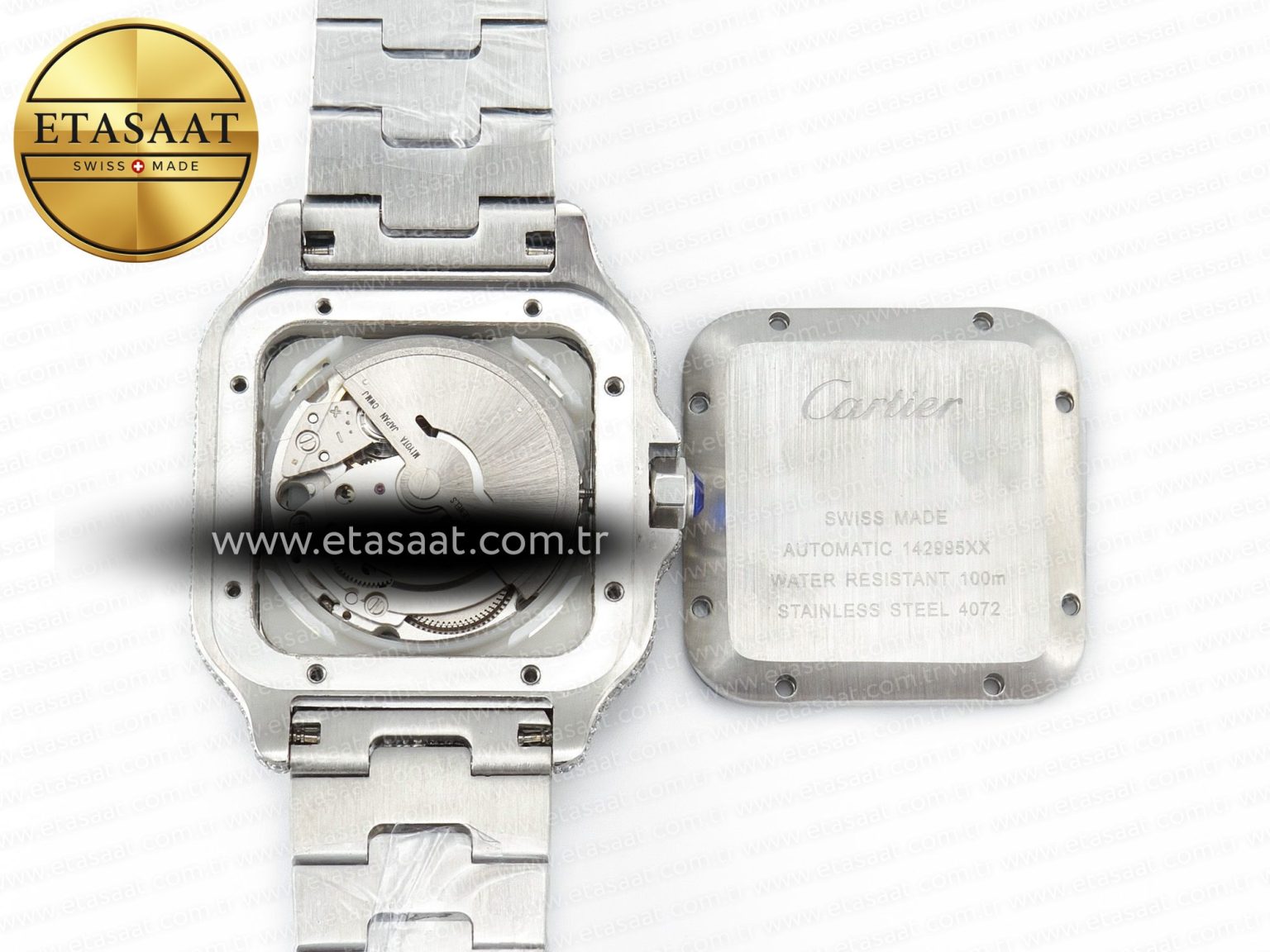 Santos De 40mm TWF 1:1 Best Edition White Diamond Dial SS/YG Dia/Rmn A2824 - Görsel 17