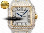 Santos De 40mm TWF 1:1 Best Edition White Diamond Dial SS/YG Dia/Rmn A2824 - Görsel 4