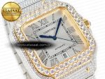 Santos De 40mm TWF 1:1 Best Edition White Diamond Dial SS/YG Dia/Rmn A2824 - Görsel 5