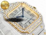Santos De 40mm TWF 1:1 Best Edition White Diamond Dial SS/YG Dia/Rmn A2824 - Görsel 7