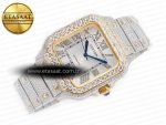 Santos De 40mm TWF 1:1 Best Edition White Diamond Dial SS/YG Dia/Rmn A2824 - Görsel 8