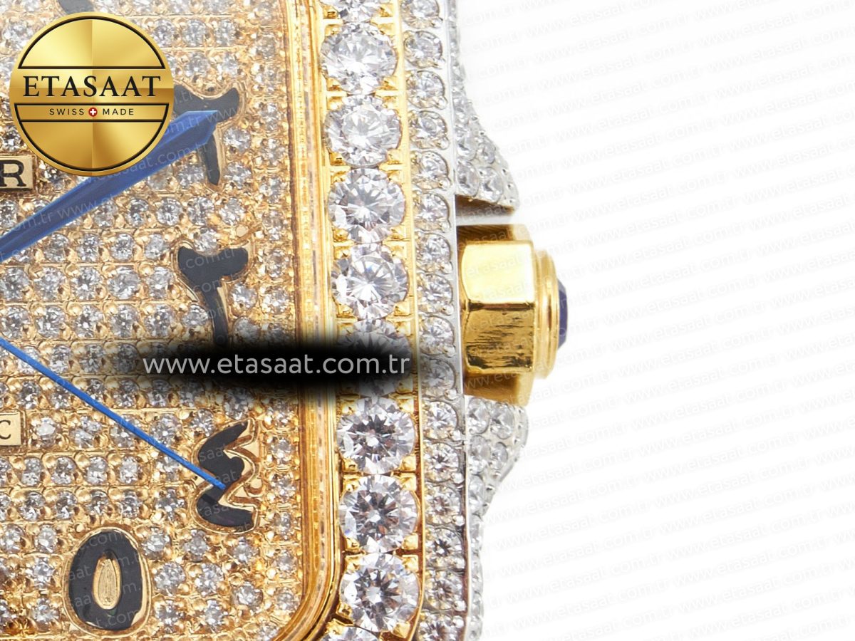 Santos De 40mm TWF 1:1 Best Edition YG Diamond Dial SS/YG A2824 - Görsel 10