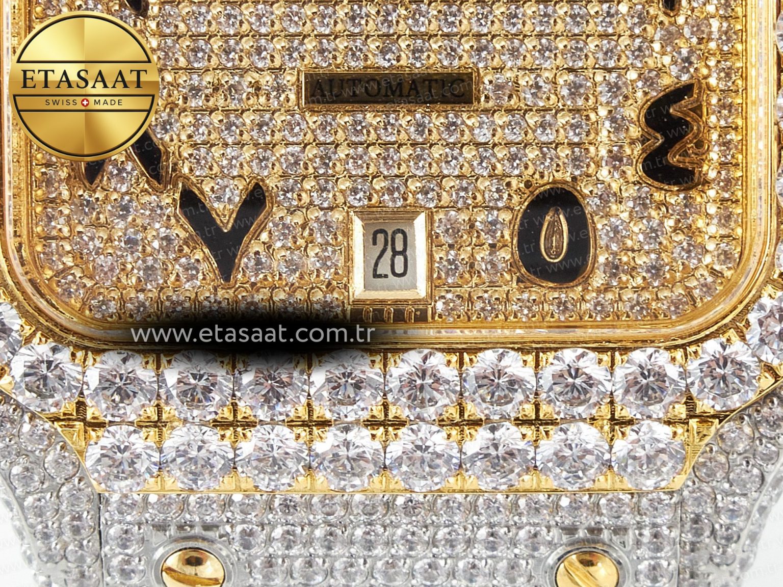 Santos De 40mm TWF 1:1 Best Edition YG Diamond Dial SS/YG A2824 - Görsel 12