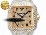 Santos De 40mm TWF 1:1 Best Edition YG Diamond Dial SS/YG A2824 - Görsel 4