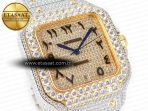 Santos De 40mm TWF 1:1 Best Edition YG Diamond Dial SS/YG A2824 - Görsel 5