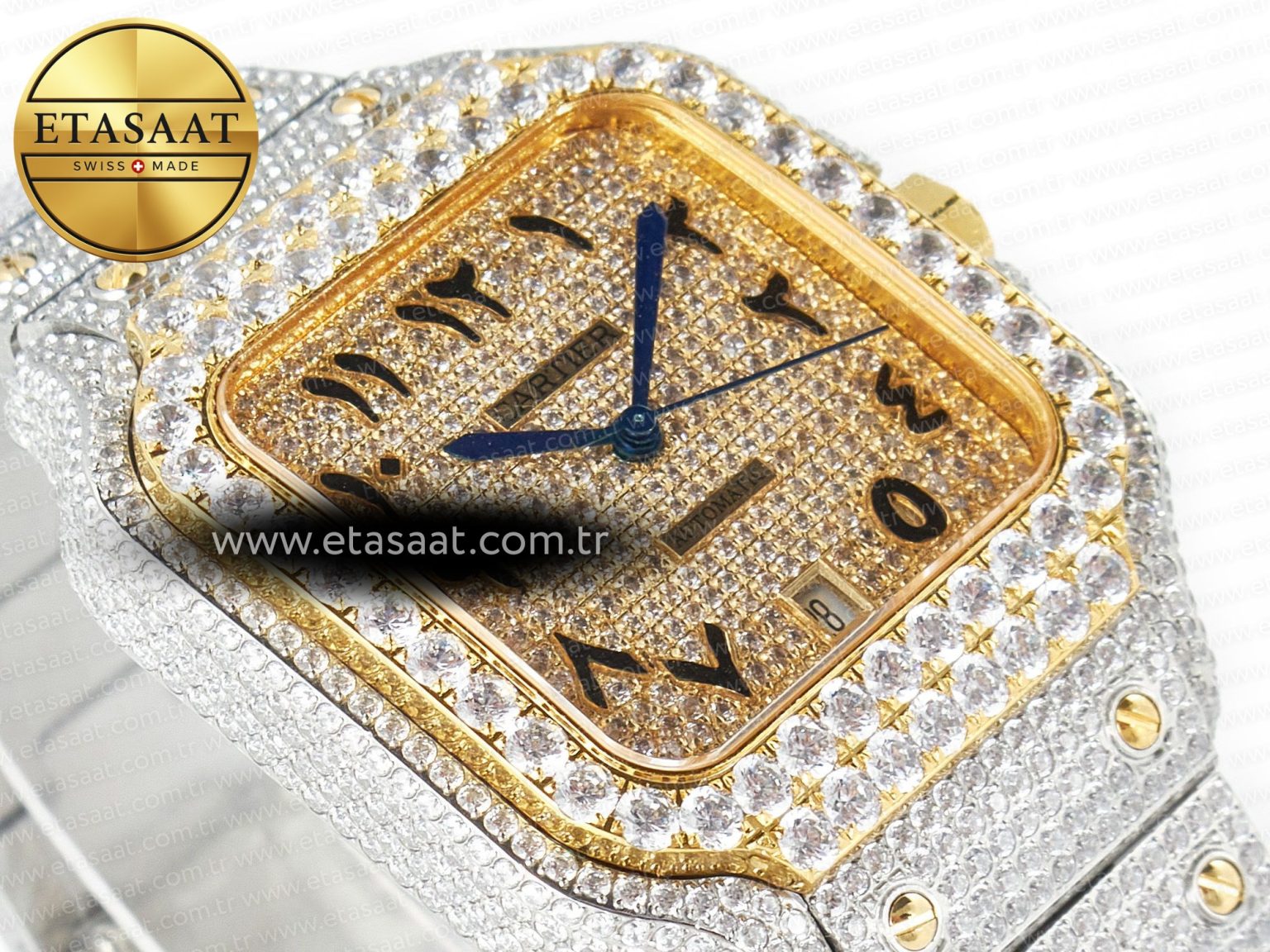 Santos De 40mm TWF 1:1 Best Edition YG Diamond Dial SS/YG A2824 - Görsel 6