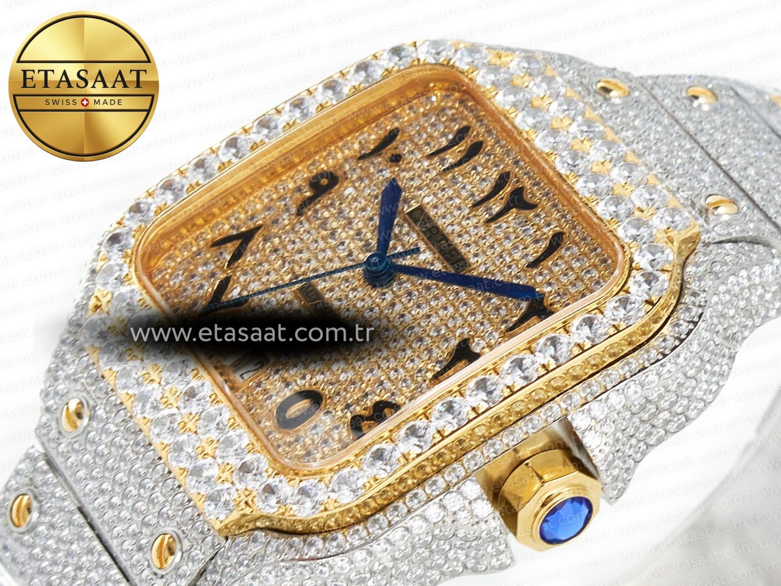 Santos De 40mm TWF 1:1 Best Edition YG Diamond Dial SS/YG A2824 - Görsel 7