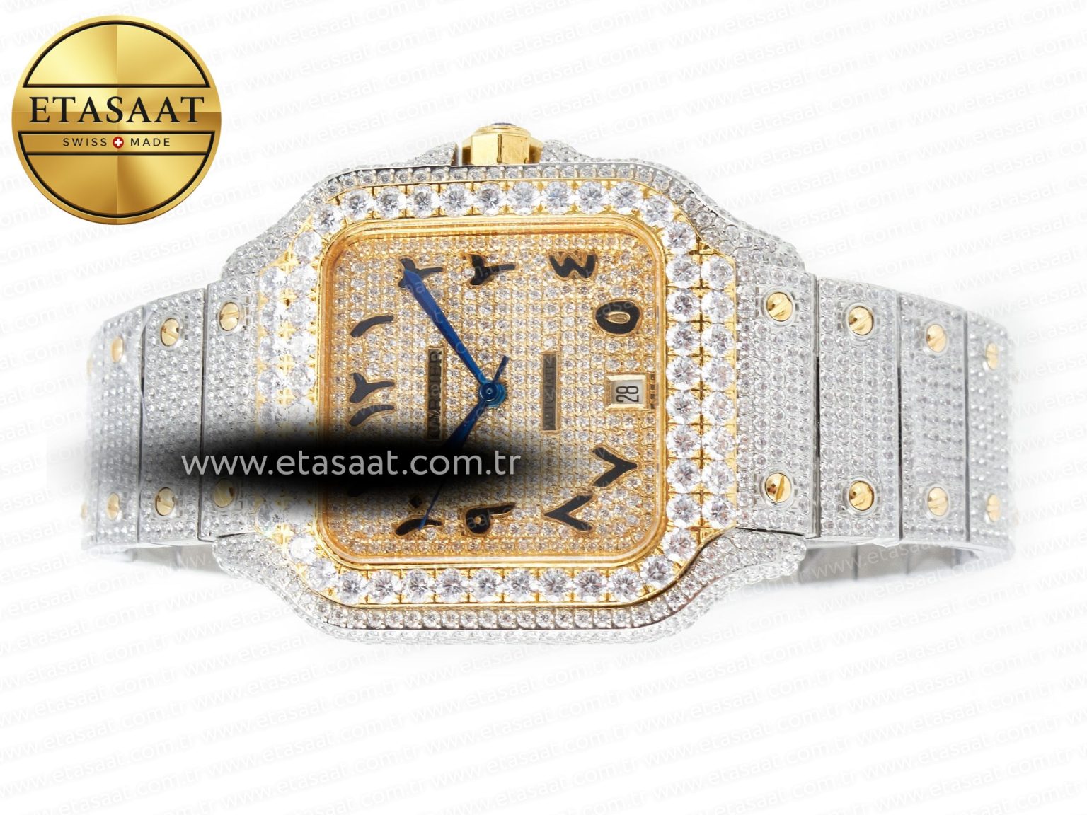 Santos De 40mm TWF 1:1 Best Edition YG Diamond Dial SS/YG A2824 - Görsel 9