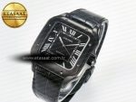 Santos de Cartier 40mm 2018 BVF 1:1 Best Edition Black Dial on Black Leathr Strap MIYOTA 9015