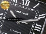 Santos de Cartier 40mm 2018 BVF 1:1 Best Edition Black Dial on Black Leathr Strap MIYOTA 9015 - Görsel 10