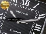 Santos de Cartier 40mm 2018 BVF 1:1 Best Edition Black Dial on Black Leathr Strap MIYOTA 9015 - Görsel 10