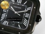 Santos de Cartier 40mm 2018 BVF 1:1 Best Edition Black Dial on Black Leathr Strap MIYOTA 9015 - Görsel 11