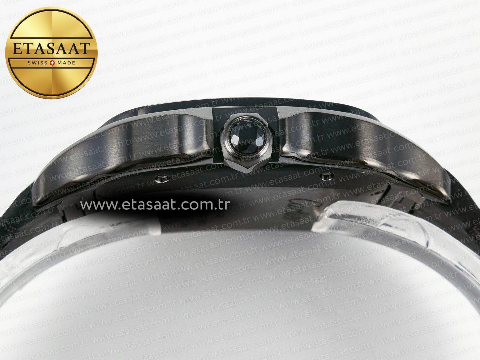 Santos de Cartier 40mm 2018 BVF 1:1 Best Edition Black Dial on Black Leathr Strap MIYOTA 9015 - Görsel 14