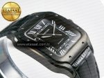 Santos de Cartier 40mm 2018 BVF 1:1 Best Edition Black Dial on Black Leathr Strap MIYOTA 9015 - Görsel 7