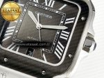 Santos de Cartier 40mm 2018 BVF 1:1 Best Edition Gray Bezel Gray Dial on SS SmartLinks Bracelet MIYOTA 9015 - Görsel 11