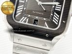 Santos de Cartier 40mm 2018 BVF 1:1 Best Edition Gray Bezel Gray Dial on SS SmartLinks Bracelet MIYOTA 9015 - Görsel 12