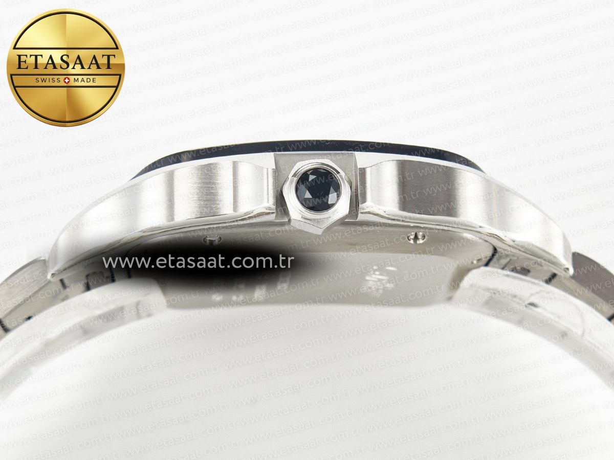 Santos de Cartier 40mm 2018 BVF 1:1 Best Edition Gray Bezel Gray Dial on SS SmartLinks Bracelet MIYOTA 9015 - Görsel 14